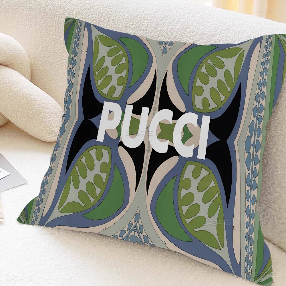 E-Emilio P-Pucci Logo Personalized Pillow Cover Kids Bedroom Wild Party Decor Pillowcase Kid Birthday Shower Gift