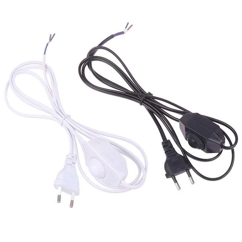 1,8M skjøteledning med dimmer Eu-plugg Kontrollbryter Strømkabel Ledning Eu-plugg For bordlampe 220V Elektrisitetsledning