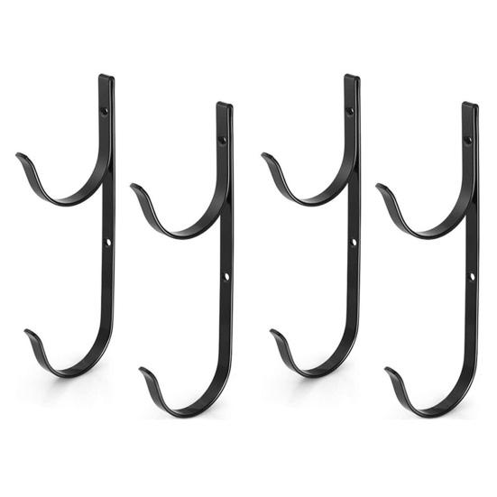 

2/4 шт. вешалка для столба для бассейна, универсальный органайзер, телескопическая рейка для плавания из алюминиевого сплава, грабли для листьев, крючок для вакуумного шланга, садовые инструменты B чёрный