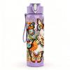 1PC Vintage Butterfly Bouquet 750ml Color Plastic Sports Water Bottle Leakproof Flip Straw Lid Suitable for Sports Office Home Use