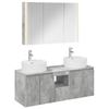 Bathroom Cabinet Set 4 Pcs Concrete Grey Particleboard