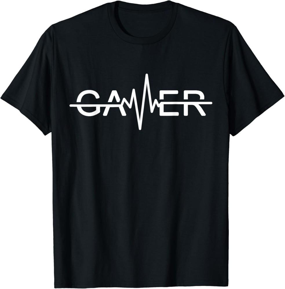 

Gamer Heartbeat Video Games Graphic Gift Unisex T-Shirt S