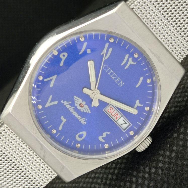 

Б/У винтажные мужские часы Citizen Automatic 8200 из Японии D/D арабские синие a317292-9 SKU608k-a317292
