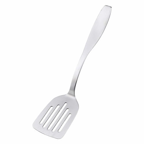EDAR All-Stainless Steel Turner/Spatula, 18-8 Stainless Steel, 24cm Long, 5.7cm Wide, Silver, Easy to Use, Comfortable to the Touch