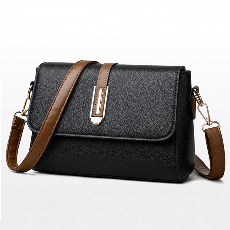 Women's Stylish Bag Soft Leather Crossbody Shoulder Bag Solid Color Premium Women's Messenger Shoulder Bag