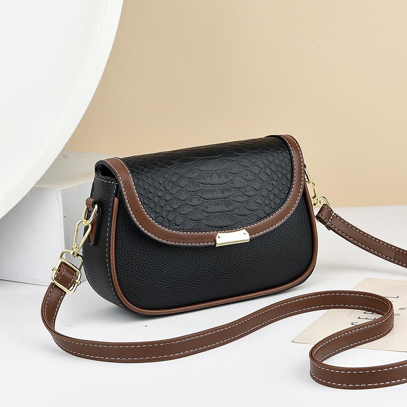 

Популярная сумка 2025 новая мода высокое чувство плечевая сумка-мессенджер универсальная простая портативная женская сумка женщины чёрный