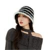 New Knitted Wool Fisherman Hat for Women In Autumn and Winter Japanese Sweet Bucket Hat Big Head Circumference Showing Face Small Basin Hat
