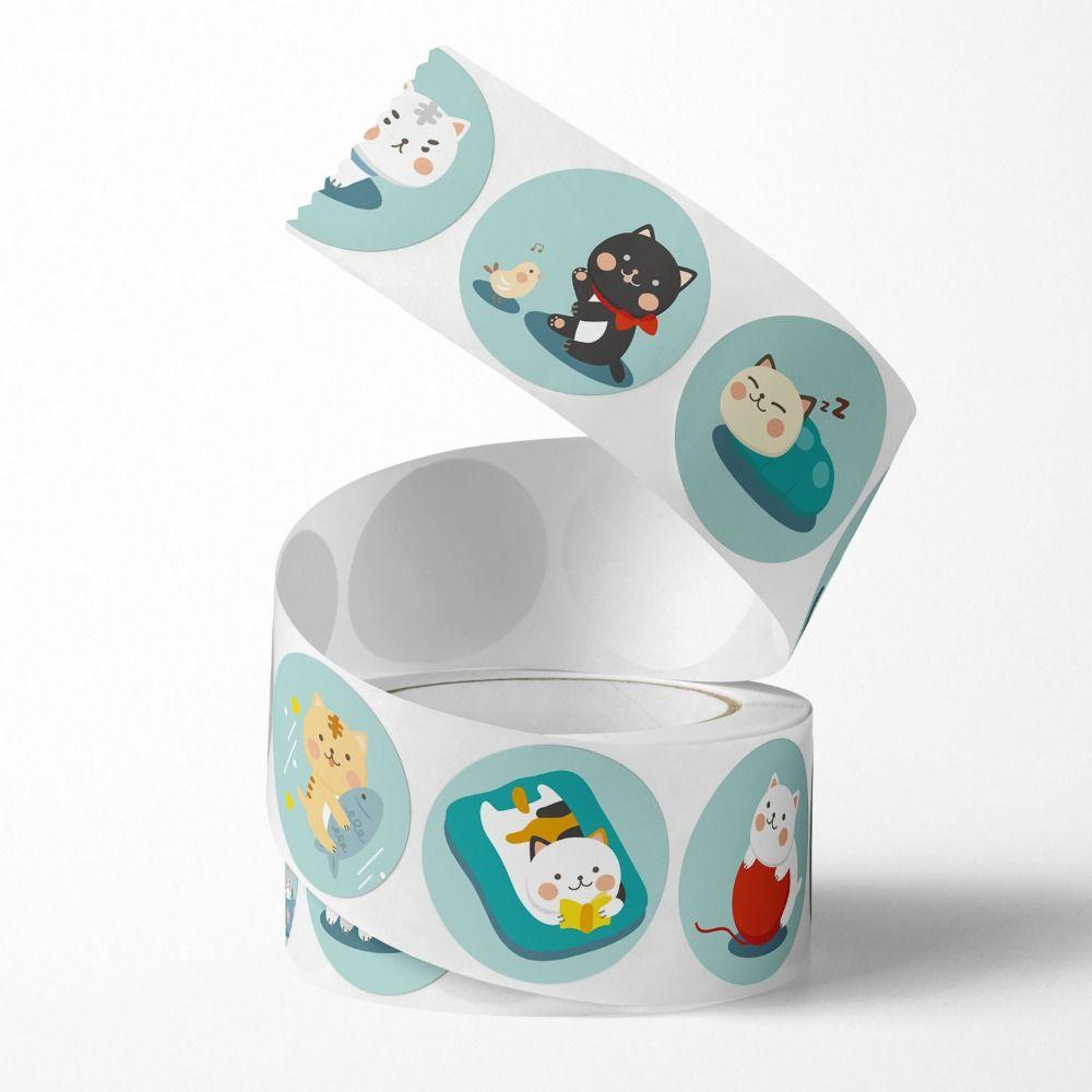 1 Inch Label Stickers Cat Label Mini Reward Stickers  Envelopes Card