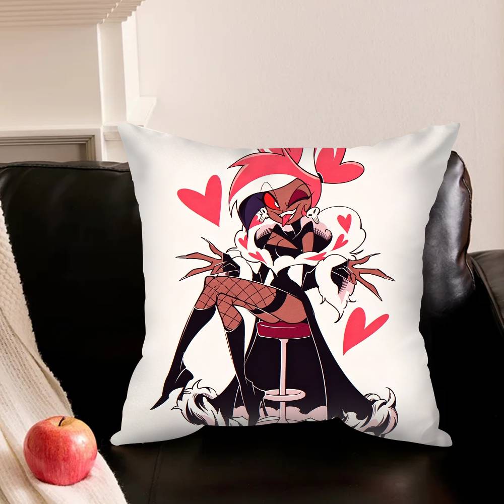 V-Velvette H-Hazbin H-Hotel Pillowcase Living Room Sofa Cushion Cover Bedroom Room Bed Pillow Cover Home Decoration