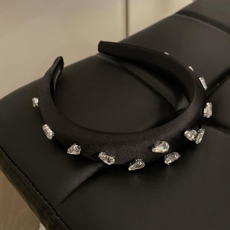 Leichter Luxus Schwerindustrie tschechischer Diamant Tropfen Seide Schwamm erhöht Haarband weiblich täglich Stirnband Haarschmuck weiblich