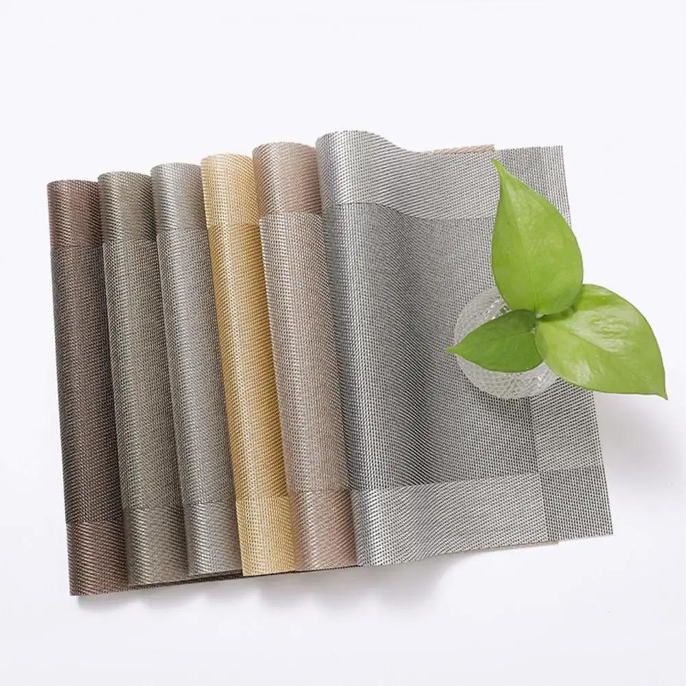 PVC Placemats Heat-resistant Non-slip Washable Vinyl Table Mats for Western Dining Restaurant Home Utensil Protection Plate Mat