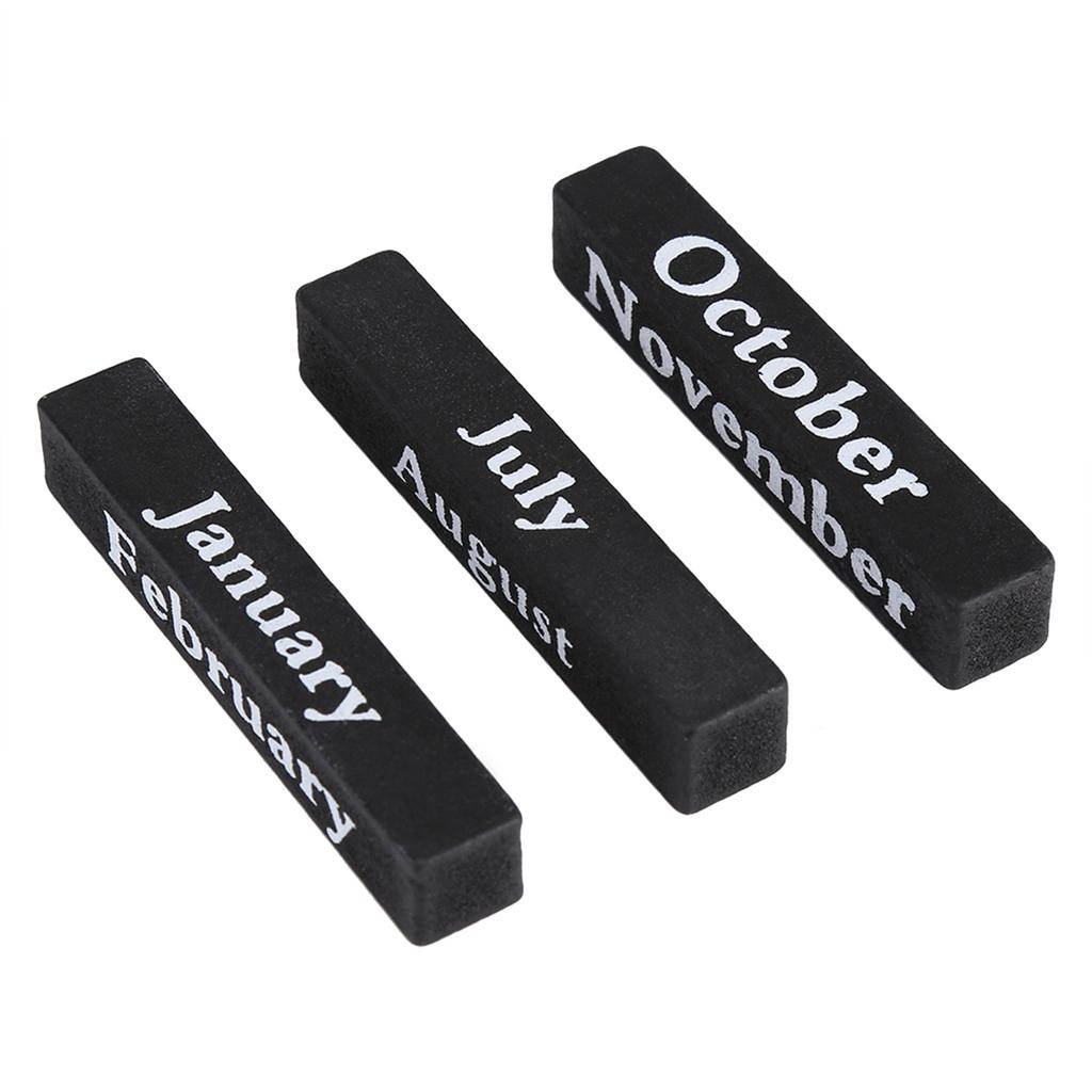 Vintage Wooden Calendar Desktop Wood Block Month Date Display Home Office Decoration