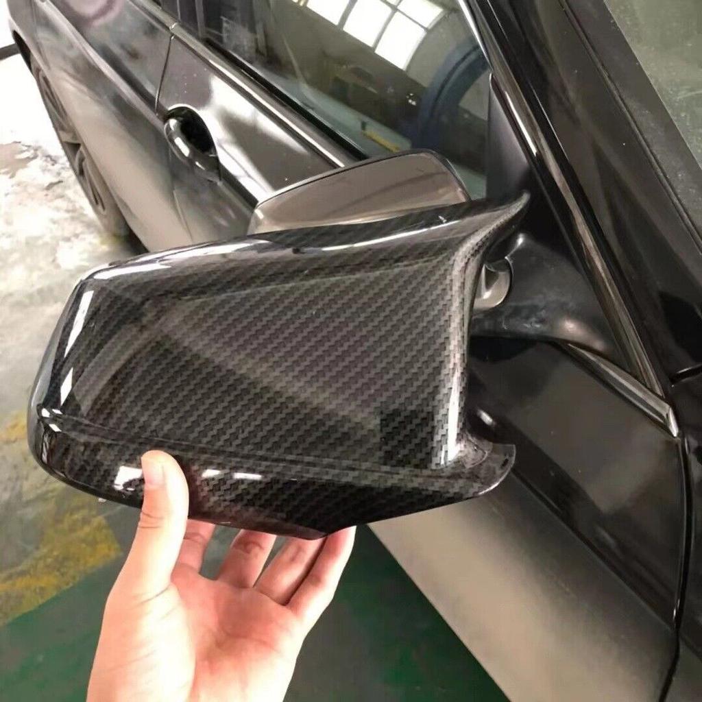 For LHD BMW 5 Series F10 F11 2010-2013 Car Rearview Side Mirror Cover Sticker Wing Cap Exterior Door Case Trim Carbon Fiber