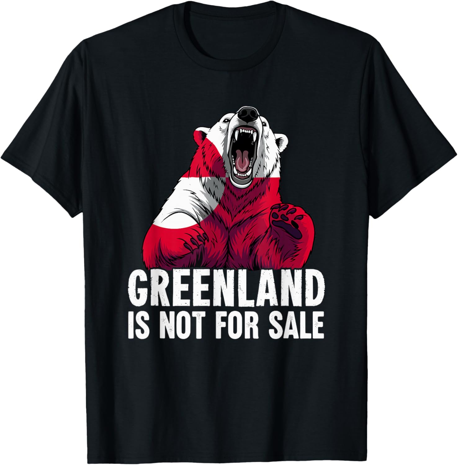Greenland Not for Sale for Greenlanders Greenland Flag Bear T-Shirt S разноцветный