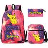 Backpack Teen Student School Bag Three-piece Pencil Case Crossbody Bag