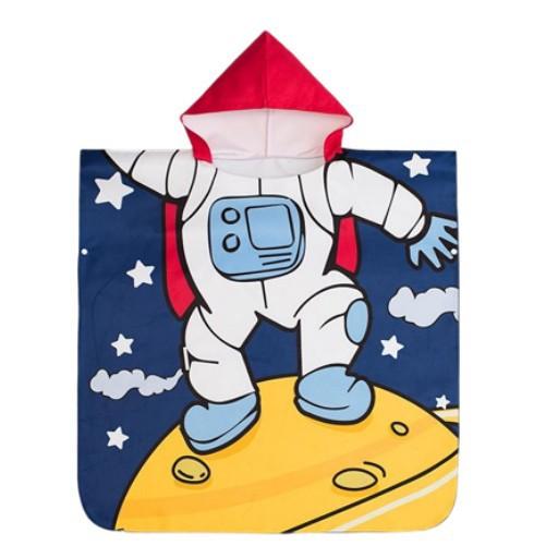 Children's beach towel with cartoon swimming hood cape water-absorbing cape bath towel