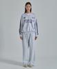 PAPERBOY Pintuck Wide Sweatpants - White Melange