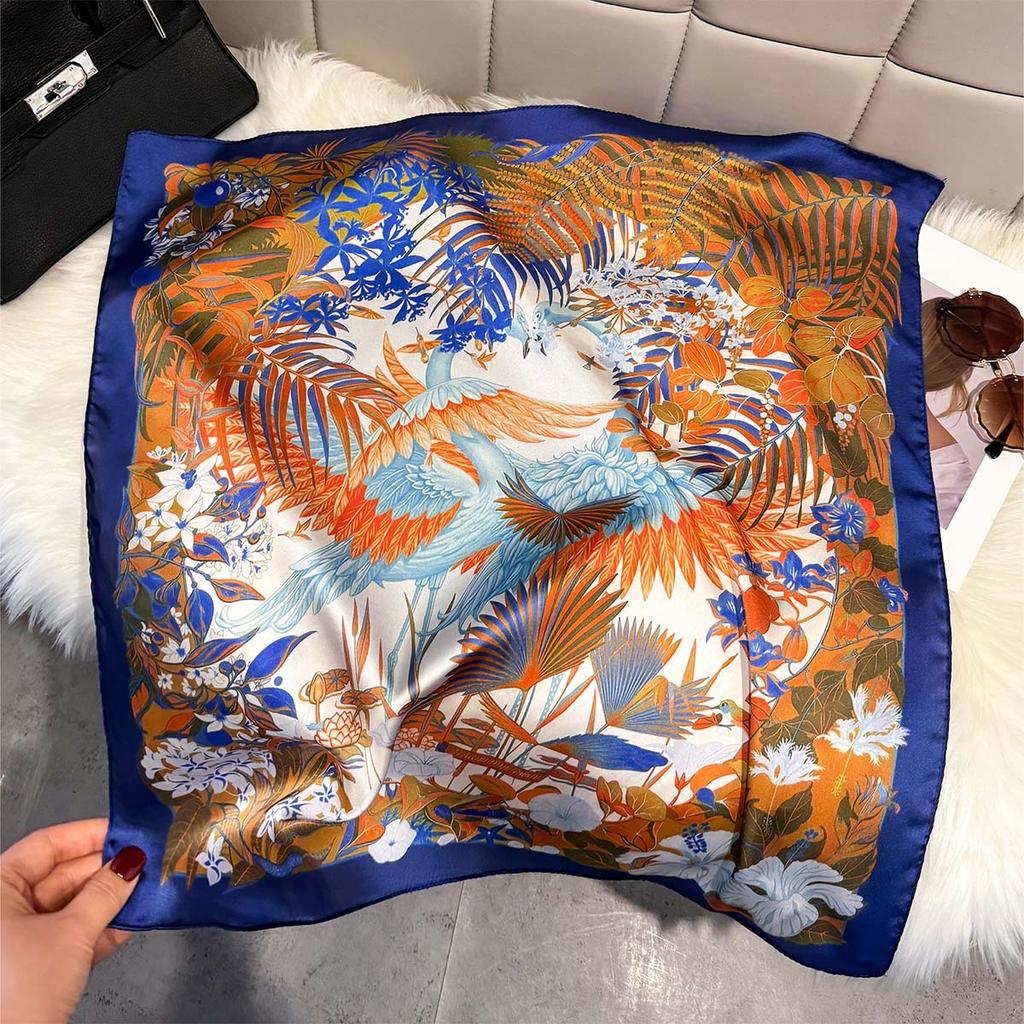 Fashion Square Fashion Foreign Style Small Silk Scarf Women'S Headband Decorative Scarf Dual-Purpose Small Square Scarf New Scarf
