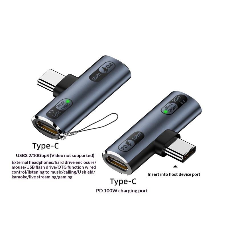 

PD100W USB 3.2 Type C To Type C Adapter Fast Charging Type C Headphone Adapter USB C Audio Connector For Phone