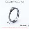NEW 316L Stainless Steel Viking Snake Head Ring for Men Fashion Jewelry Gifts Animal Amulet RING