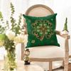 St. Patrick's Day Gold Decorative Clover Throw Pillowcase | Vintage style clover cushion cover