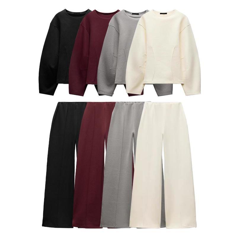 Double-sided Cloth Comfortable Stretch Casual Trousers 3641860 Double-sided Cloth Slim Fit Round Neck Hoodie 3641859