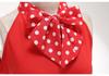 Elegante Vestito Natale Hepburn Retrò a Pois con Elastico in Vita