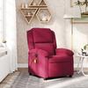 Vidaxl Reclining Massage Chair, Wine Red, Upholstered In Velvet