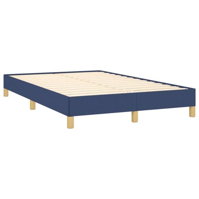 Maison Exclusive - Sommier à lattes de lit avec matelas bleu 120x190 cm tissu