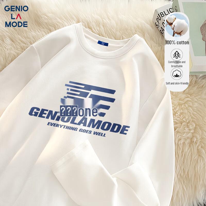 GENIOLAMODE Men s Casual Loose Fit Cotton Long Sleeve T-Shirt 3XL
