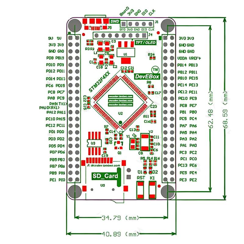 Stm32F407Vet6 Stm32 Systeem Kernbord Stm32F407 Ontwikkelbord F407 Enkel-Chip Leerbord