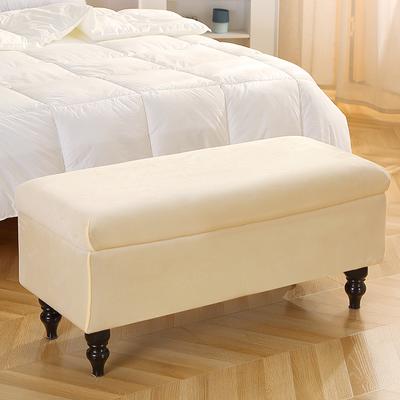 Fodere per pouf per letto rettangolare in tinta unita Fodere per poggiapiedi portaoggetti in velluto elastico per la protezione dei mobili della camera da letto