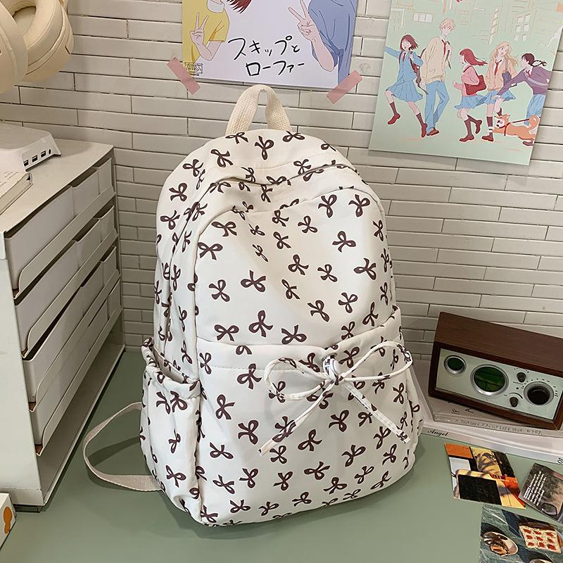Bow Backpack Spring And Summer Backpack Fashionable Casual Versatile For Commuting Sports Travel Backpack 1429₽