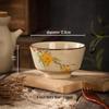 Vintage Ink Wash Ceramic Dòulì Noodle Bowl - High-Footed Underglaze Tableware for a High-End, Unique Feel.