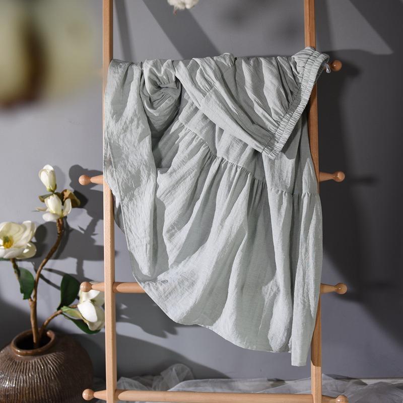 The New Literary Skirt Women's High-waisted Temperament Fairy A-line Three-layer Slim Midi Skirt