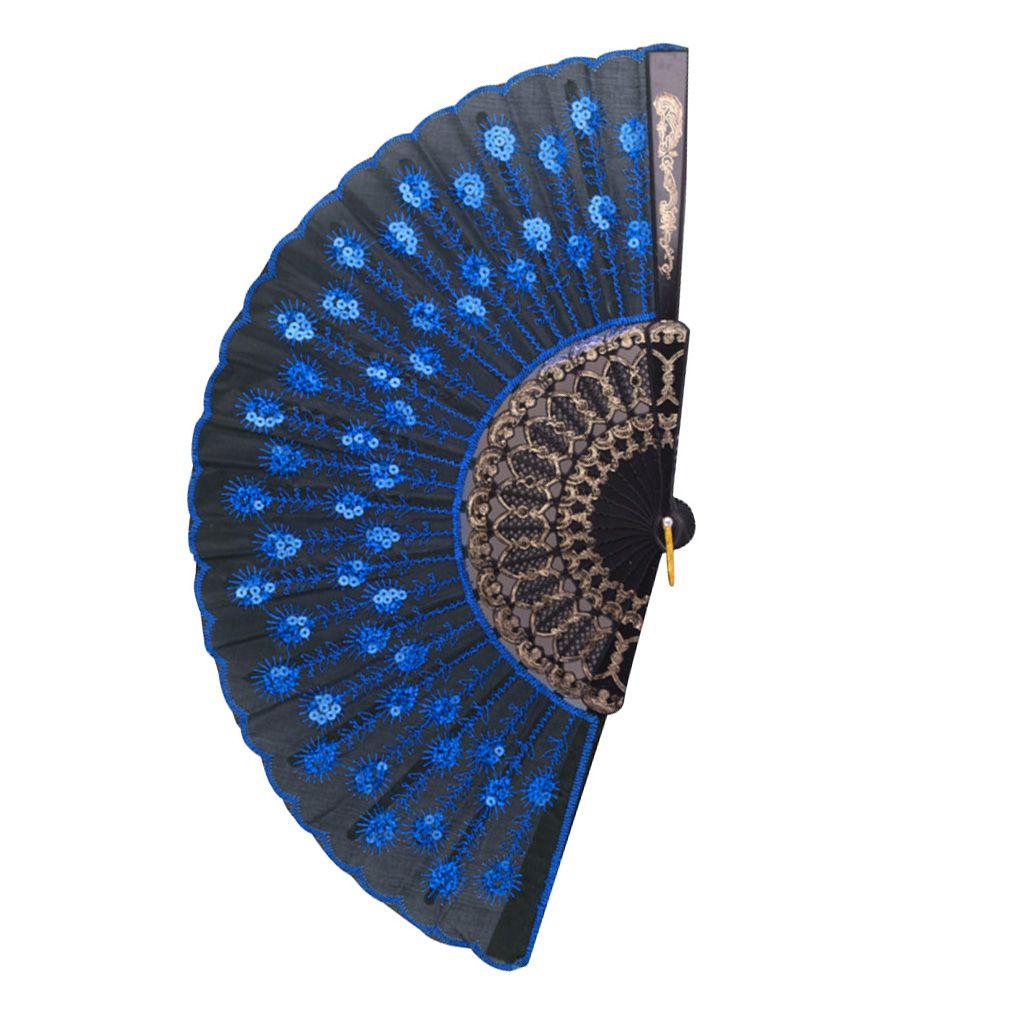 Vintage Stil Tanz Hochzeit Party Spitze Seide Faltbarer Handfächer Dekor