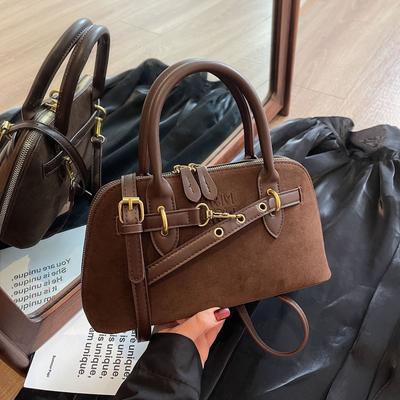 Bolsa Feminina Bolsa Transversal Moda Bolsa de Ombro Premium Retro Portátil Bolsa Concha