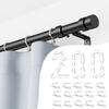 Drapery Hooks Metal Drapery Hooks 200 Pieces Anti-Rust Smooth-Glide Heavy-Duty Clips for Shade Cloth Shower Rod Stage Backdrop