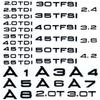 Car Trunk Sticker 3D ABS 2.0 2.5 3.0 4.0 5.0TDI 30 35 40 45 50 55 TFSI TDI For S2 Sline A1 A3 A4 A5 A6 A7 A8 Q2 Q3 Q5 Q7 AX2a8s2
