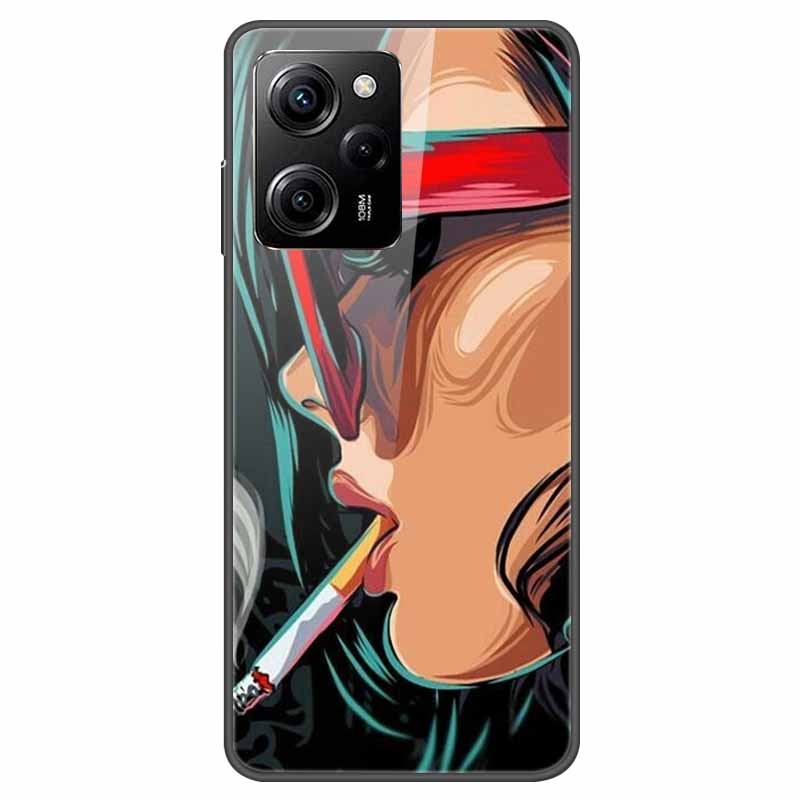 Tempered Glass Case for Xiaomi Poco X5 Pro / PocoX5 Cover Hard Shockproof Cases for Xiaomi Poco X5 5G 6.67'' Funda Coque Case