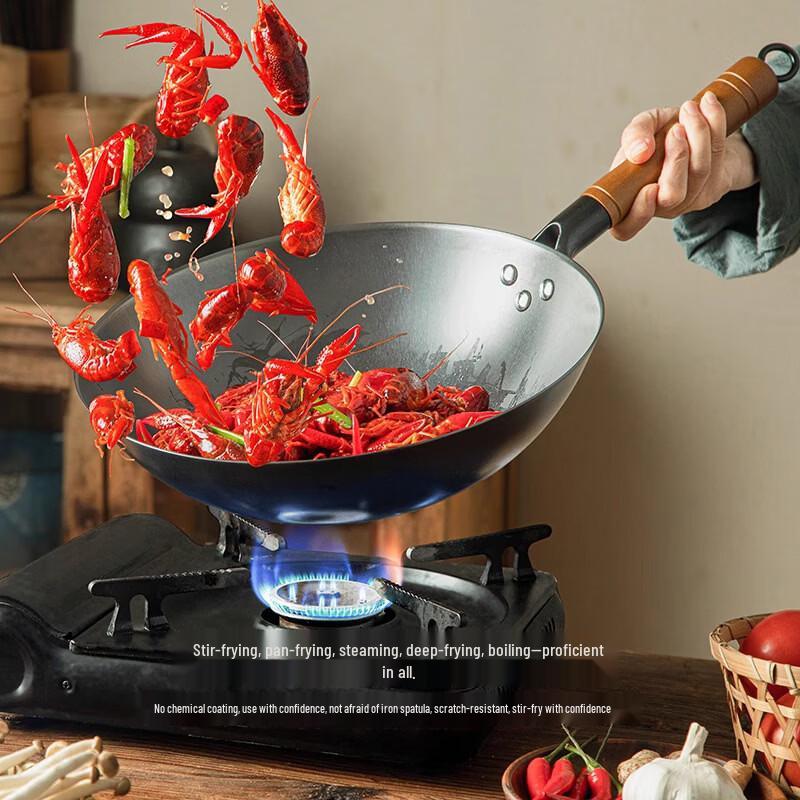 TingLe Cast Iron Non-Stick Wok