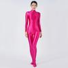 Sexy Women'S Jumpsuit High Elastic Satin Shiny Shaperwear Bodysuit Woman Clothing Nightclub Dance Wear Elegant Party Tights