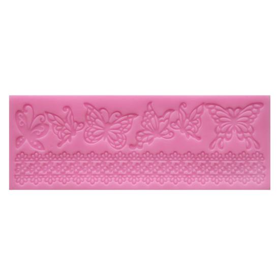 

Бабочка Цветок Торт Помадка Кондитерские изделия Силиконовая форма Декоративный DIY Инструмент для выпечки розовый