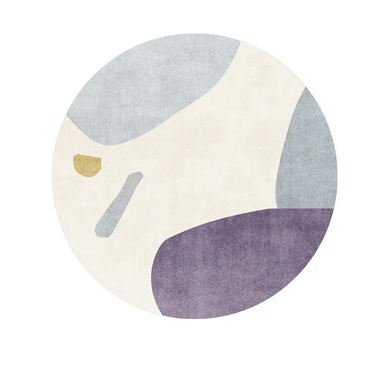 

Современный ковер в стиле легкой роскоши, круглый, для гостиной, коврик для кабинета, коврик для спальни, домашний декор, мягкий, противоскользящий, коврик для стола, украшение комнаты, ковры для подростков 80x80cm