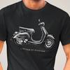 Vintage Scooter T-shirt Fars dag Till honom Pojkvän Retro Förare Garage Stil Vintage Tvättad Streetwear Unisex Mode