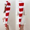Funny 130cm Long Christmas Hat Striped Santa Hat Adult Plush for Celebrations