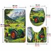 Tractor (5) Flannel Toilet 3 Piece Set Soft Bathroom Toilet Seat Cover Non-Slip Bath Rug Home Bathroom Decor