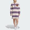 adidas Originals Sportswear Langarm Colorblock Kleid Damenkleid Dunkelgrau Violett IN1061