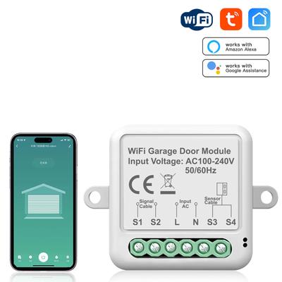 Tuya WiFi Garage Door Opener Module Smart Life Timer Controller Support  Alexa Google Home Assistant Yandex Alice Voice Control