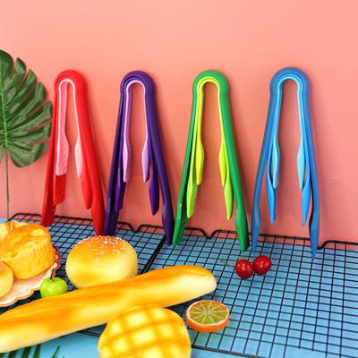 3 gab. Pārtikas saspraude ar neslīdošu rokturi Pārtikas kvalitātes karstumizturīga atkārtoti lietojama salātu maizes kūka pārtikas knaibles Grila virtuves piederumi